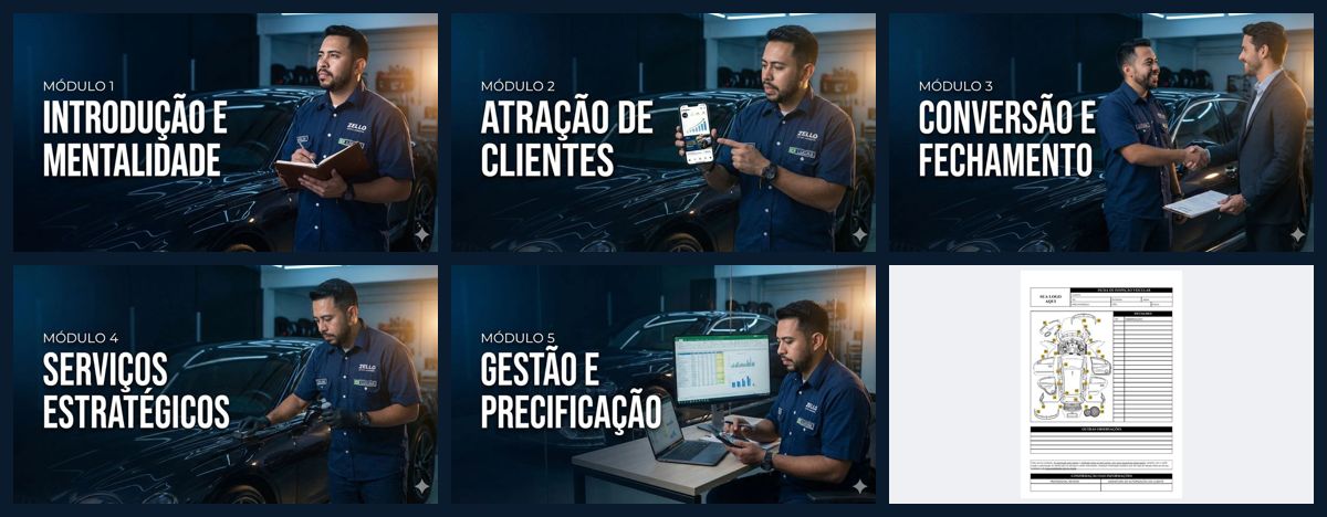 As 5 aulas do workshop e a ficha de inspeção veicular